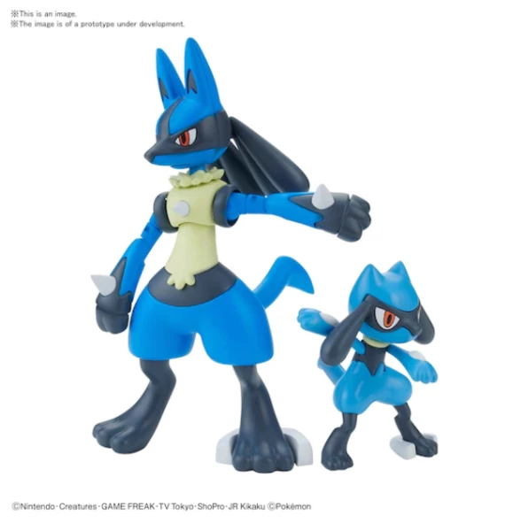 BANDAI FIGURE Riolu & Lucario Pokemon Model Kit 3 BANDAI FIGURE Riolu & Lucario Pokemon Model Kit